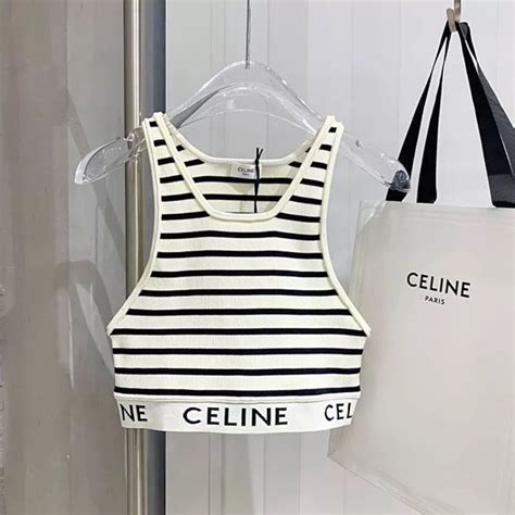 celine sports top|Celine cropped top.